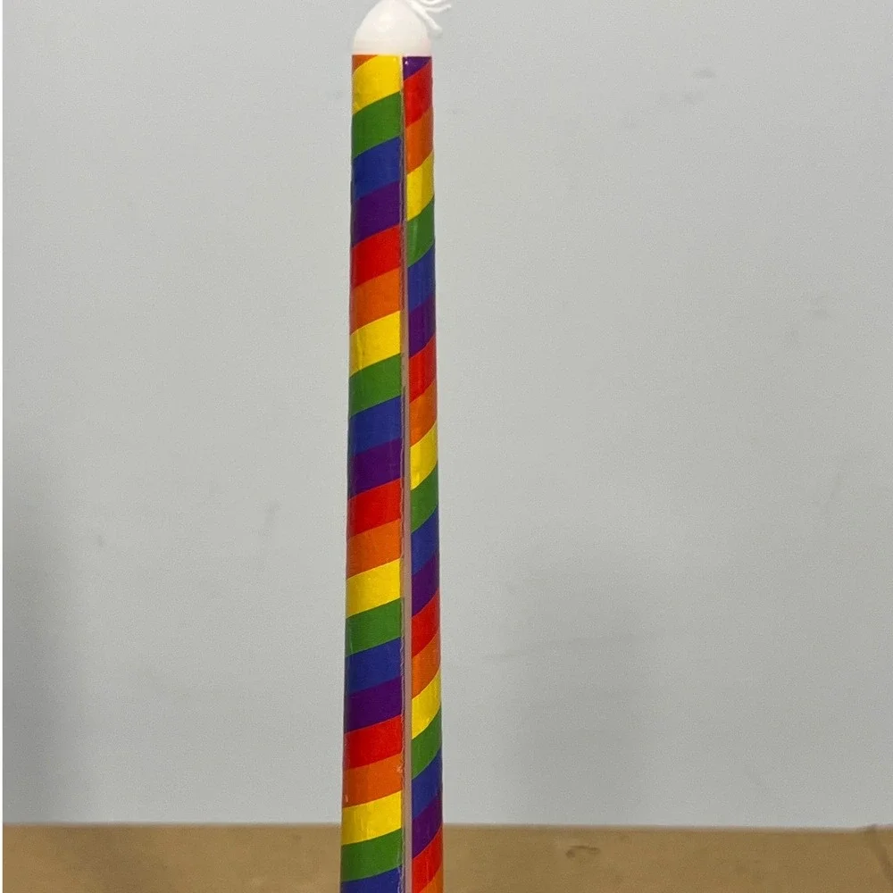 12 Piece Rainbow Colorful Pride Taper Candlesticks 10 inch Celebration Homegoods